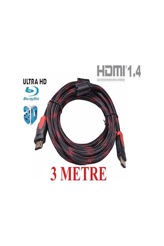 Speeduf 4240 Hdmi Kablosu 1.4b 3d Örgülü Lcd Monitör Tv Bağlantı Kablosu 3 Metre
