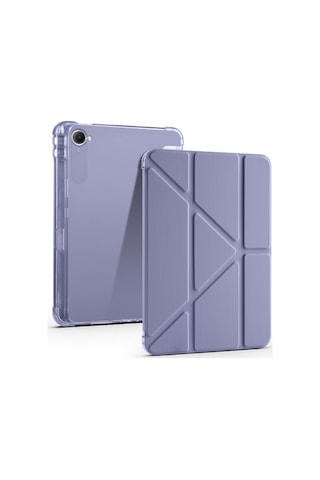 Xiaomi Pad Mini 8.8 İnç İle Uyumlu Kalem Bölmeli Uyku Modlu Katlanabilir Trifolding Tablet Kılıfı Kapaklı Kılıf