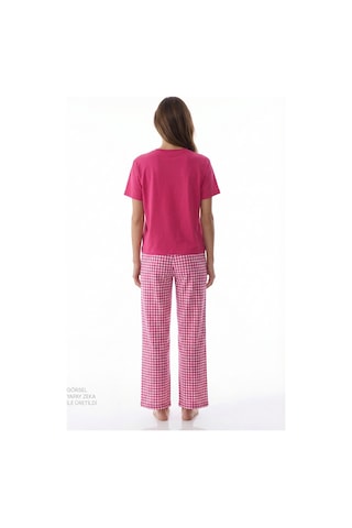 Penti Fuşya Cozy Heart Pamuklu Pantolon Pijama Takımı Carmıne