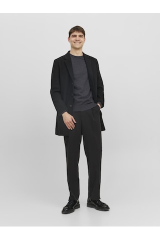 Jack & Jones Erkek Bisiklet Yaka Triko Kazak - Emil - 12208364 Dark Grey Melange