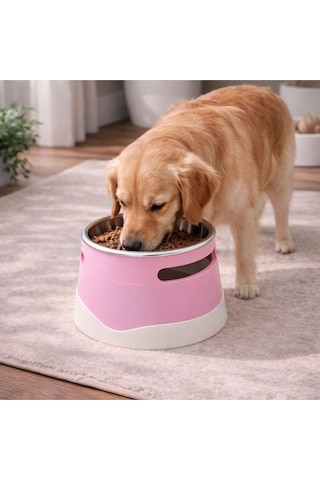İsime Özel Yükseltilmiş Köpek Mama Kabı Paslanmaz Çelik Hazne, Ergonomik Tasarım
