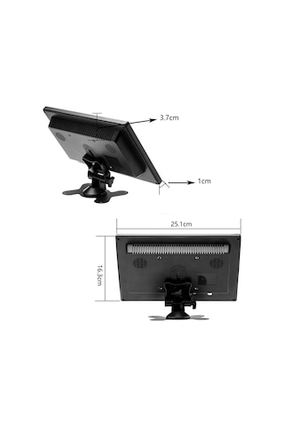 Audiomax 10 İnc Led Monitör Hdmı Usb Vga Av Bnc Destekli