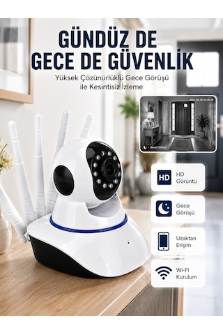 Güvenlik Kamerası Antenli Gece Görüşlü Sensörlü Harekete Duyarlı Yeni Nesil