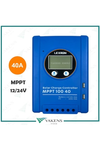 Lexron 40 Amper Mppt 12/24V Solar Şarj Cihazı 40A 12/24 Volt Mppt Regülatör