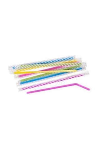 Frozen Tekli Jelatinli Rengarenk Körüklü Pipet 100 Adet -