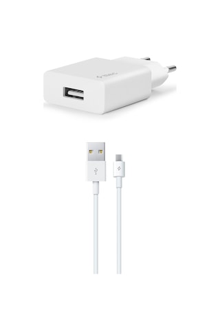 Ttec SmartCharger Seyahat Şarj Aleti 2.1A + Micro USB Kablo Beyaz