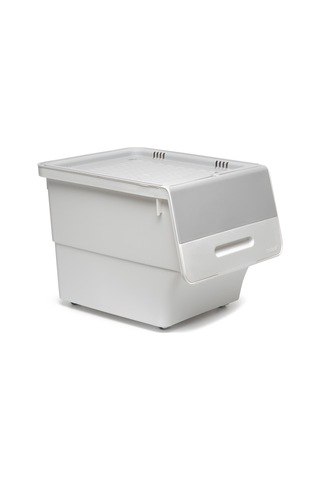 Technow Motek Freebox 12 Litre Gri Beyaz Gri Tekerlekli Organizer  2 Adet + Temizlik Seti