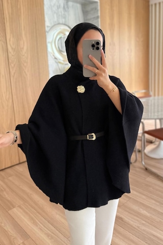 Kemerli Sakallı Panço - Siyah Siyah