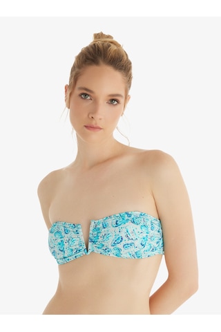 Kadın Bikini Üstü 10717 - Mavi Bej