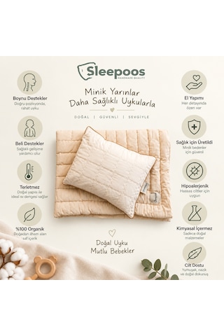 Sleepoos Yün Bebek Yastık ve Yorgan Takımı
