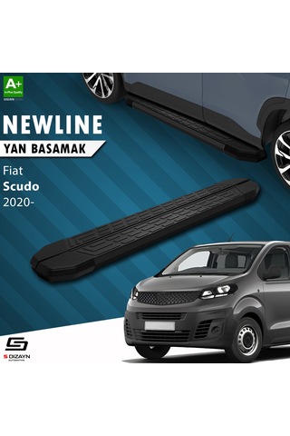 S-dizayn Fiat Scudo 3 Kısa Şase Newline Siyah Yan Basamak 213 Cm 2020 Üzeri A+ Kalite