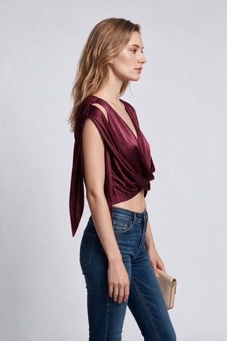 Blange Kadın Bluz 26213b Bordo