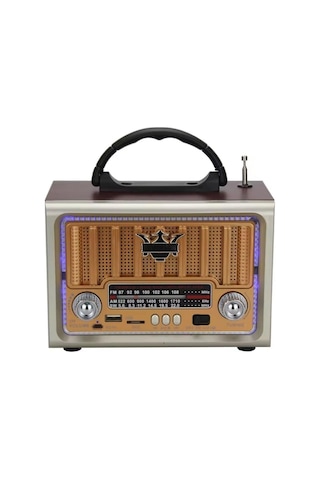 Nostaljik Ahşap Tasarımlı Bluetooth Hoparlör Fm/am Radyo Destekli Şarjlı Ve Taşınabilir Retro Radyo Model-2