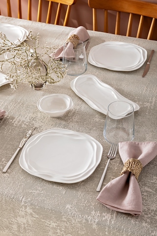 Emsan Royal 14 Parça 6 Kişilik Kahvaltı Takımı Beyaz