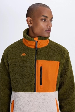 Kappa Hanoran Navy-ecru-orange Man Sherpa Jacket 371t3qw-x9f Kahve Kahverengi