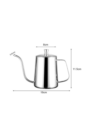 Sıcak 600 Ml Su Isıtıcısı Kahve Makinesi Üzerine Dökün Paslanmaz Çelik Deve Boynu Damla Çaydanlık Sürahi Mutfak Aracı