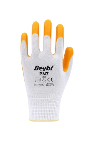 Beybi Polyester-nitril İş Eldiveni Pn7 No: 10 Sarı - 3 Çift