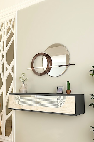 Da1202ats Meyra Dresuar Ve Antre Rafı Antrasit-traverten-silver 120cm Antrasit - Traverten - Gümüş