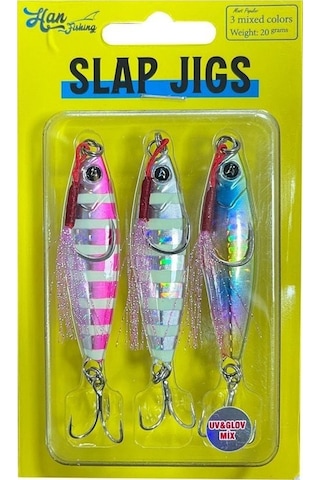 Hanfish Slap Jigs Uv & Glow Mix 15gr.