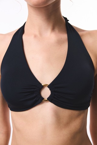 Penti Siyah Clean Hot Toparlayıcı Boyundan Bağlamalı Bikini Üstü