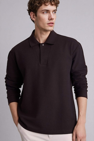 Defacto Regular Fıt Polo Yaka Pike Sweatshirt H3316ax26spbn337 Kahve-bn337