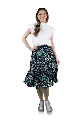 Kadın Yeşil Çiçekli Etek 001