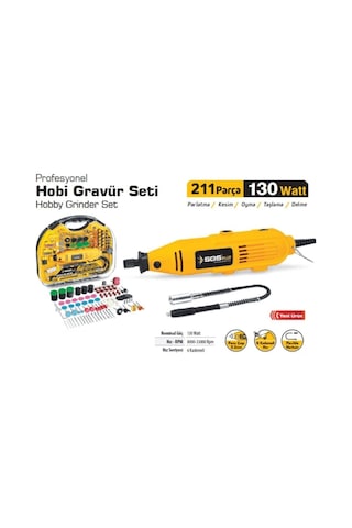 Sgs 5260 Hobi Gravür Seti 130 Watt 211 Parça Profesyonel Mini Taşlama Ve Gravür Makinesi