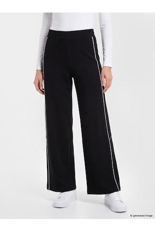Lcw Modest Siyah Şerit Detaylı Soft Touch Kadın Eşofman Altı