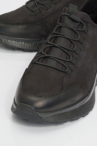 Hammer Jack Erkek Kalın Taban Comfort Casual Ayakkabı Gerçek Deri Hj 24822M Siyah Null Siyah