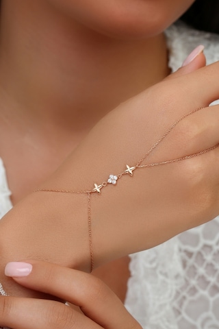 925 Ayar Gümüş Rose Monafleur Çiçek Şahmeran - 45103801 Rose Gold