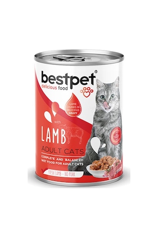 Bestpet Parça Etli Kuzu Etli Yetişkin Kedi Konservesi 24 Adet 400 Gr 243-20016.04