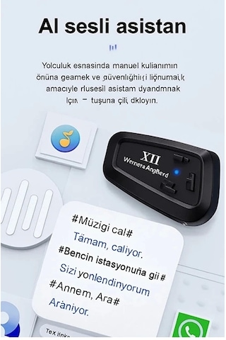 Y11 Bluetooth Kulaklık Mikrofonlu Motosiklet Kulaklığı İntercom Bt 5.3