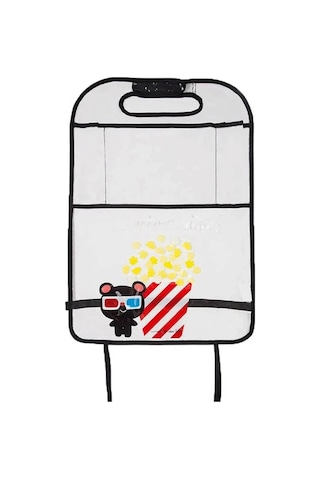 Şeffaf Cepli Araba Koltuk Organizer Araç Koltuk Arkası Koruyucu Tablet Tutucu Oto Düzenleyici 1adet