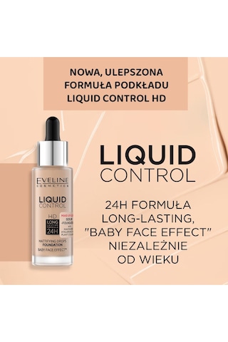 Liquid Control Damlalıklı Niasinamid, Vegan Kolajen İçeren Fondöten Ivory Beıge