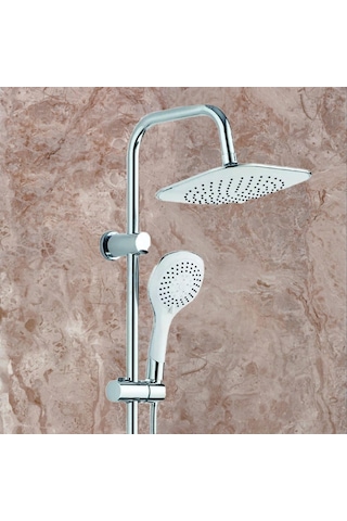 Banyo Tepe Duş Başlığı Beyaz Tepe Duş Başlık Genel