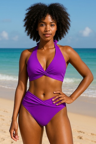 Deep Beach Twist Bikini Takım Mor