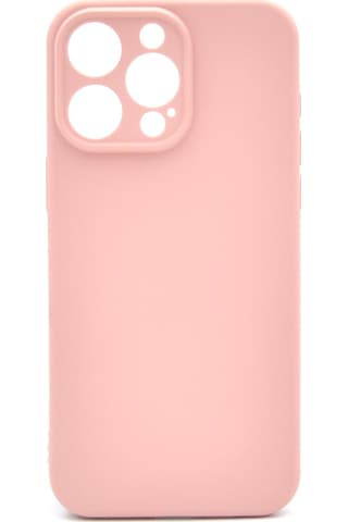 Apple Uyumlu iPhone 13 Pro Düz Renk Esnek Yumuşak Silikon Kılıf Rubber Pudra Pembe