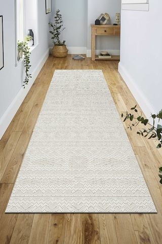 Modern İskandinav Halı Salon Halısı Mutfak Halısı Kolay Temizlenir Özel Kesim Krem Halı Krem