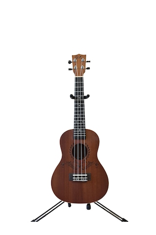 Maun Ağacı Çiçek Desenli Profesyonel Concert Ukulele Diğer