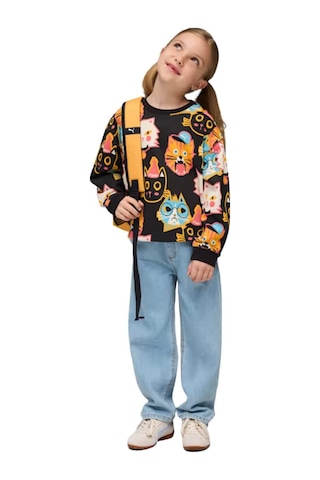 Puma Puma Moody Cat Crew Unisex Çocuk Siyah Sweatshirt 28605 SiYAH