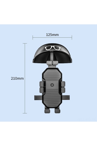 Reedark Bisiklet Ve Motosiklet İçin 7.4''e Kadar Akıllı Telefon Tutucu - Siyah Abs