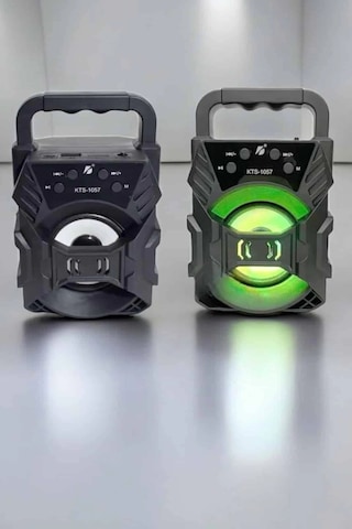 Mey İthalat Taşınabilir Bluetooth Hoparlör Led Işıklı Uzun Pil Ömrü