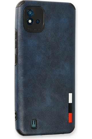 Cosmotex Newface Realme C11 2021 Kılıf Loop Deri Silikon - Lacivert