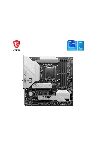 Msı B760m Project Zero Wi-fi Intel Lga1700 Ddr5 Micro Atx Anakart Teşhir