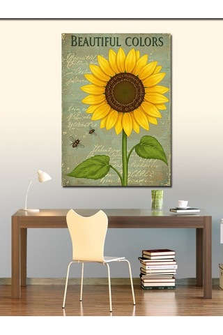 Kanvas Tablo Günebakan Çiçeği Ve Güzel Renkler 70cmx100cm