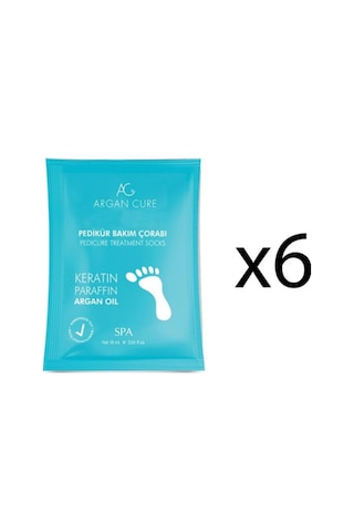 Argan Cure Kremli Pedikür Bakım Çorabı 6 Çift