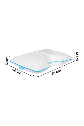 Viscofoam Shoulder Yan Yatanlar Boyun Destekli Ortopedik Yastık Boyun Destekli Visco Yastık - 58x40x12cm