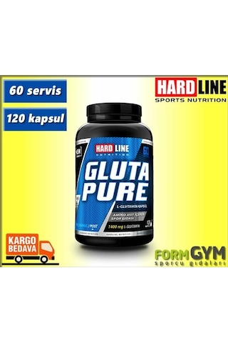 Hardline Glutapure L-Glutamine 120 Kapsül Glutamin