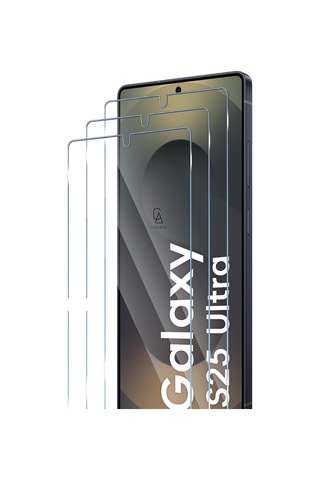 Samsung Galaxy S25 Ultra Uyumlu Ekran Koruyucu Şeffaf Temperli Kırılmaz Cam Ekran Koruyucu 3 Adet