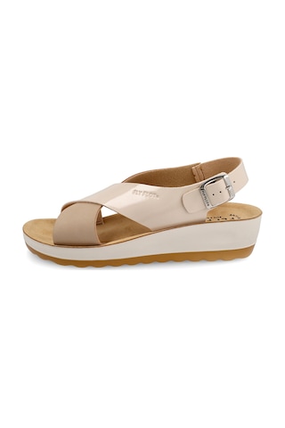 Sandalet Kadın 42 G61 3c Fly Flot Synthetıc Sandal Beige Bej